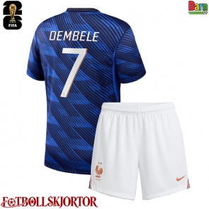 Frankrike Ousmane Dembele #7 Hemmakläder Barn VM 2026 Kortärmad (+ Korta byxor)